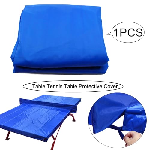 Ping Pong Table Cover Waterproof Heavy Duty for Standard Tables 274x152.5cm (108x60 inch) Oxford Fabric with Reflective Strips & Ties