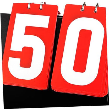 WOONEKY Portable Basketball Scoreboard Sport Scorekeeper Tabletop Scoring Board Water-Resistant PVC Digital Printing Easy Flip for Game Use