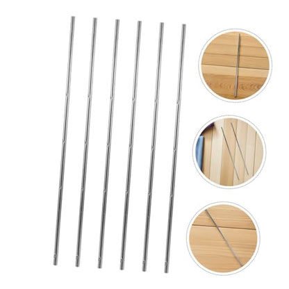 POPETPOP 6pcs Foosball Replacement Rods with Safety Caps Iron Poles Long Table Soccer Machine Parts for Adults and Easy Install Stable Gameplay Accessories