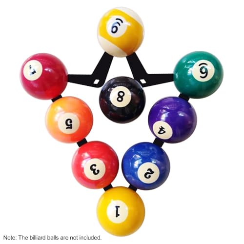 6 Pcs Billiard Ball Rack Holder – Film Design for 15 & 9 Balls, Ultra-Thin Diamond Engraved Rack for Precise Ball Placement - size: For 9 balls