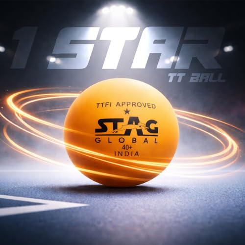 STAG Unisex-Youth One Star Plastic Table Tennis Ball