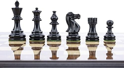 Staunton Classic Wooden Chess Pieces-Chessmen Weighted,Felted King Collector Edition Premium (3.75 American B)