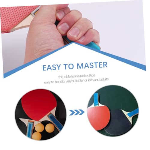Outdoor Table Tennis Paddle Set Lightweight Training Rackets for Comfortable Grip Includes Paddles and Balls for Fun Sports Activities