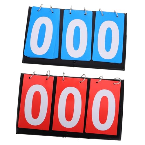 2pcs Portable Scoreboard Dual Sided Tabletop Flipper for Basketball Table Tennis Compact Adaptable Design for Multiple Sports Reliable Stability for Intense Games