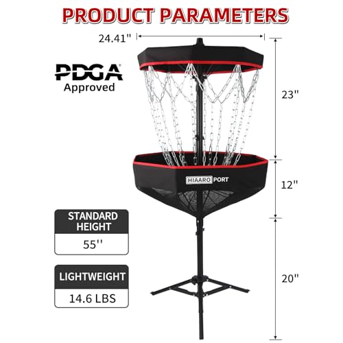 Port Disc Golf Basket and Disc Golf Basket Light Bundle Item