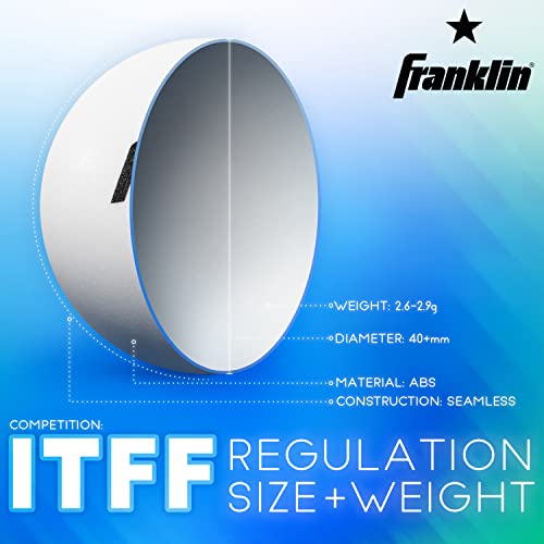 Franklin Sports Table Tennis Balls - Official Size and Weight 40mm Table Tennis Balls - One Star Professional Balls - Bulk Packs and Family Sets - style: 40 mm Pack of 6