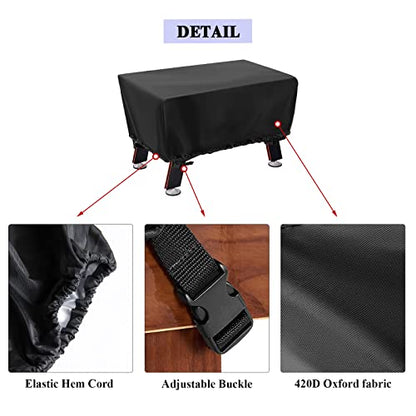 Foosball Table Cover - Waterproof Football Table Cover Soccer Table Covers Outdoor Indoor Foosballs Table Covers - 63"L×45"W×19.5"H, Black - size: 63"L×45"W×19.5"H