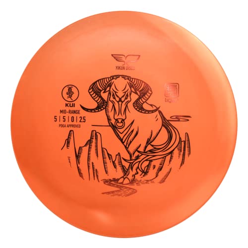 Yikun Midrange Disc Golf Disc-Overstabel Golf Mid-Range,PDGA Approved Great for Competition,Leisure and Entertainment - color: orange