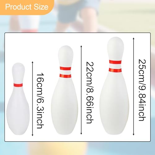 13 Pieces Kids Bowling Game Set Toy Bowling Pin and Ball Mini Indoor Outdoor Sports Game with Construction Suitable for Family Events Parties - size: 25cm
