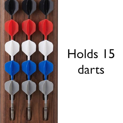 Viper Wall Mounted Dart Holder/Caddy Display, Holds 12 Steel and Soft Tip Darts - color: Cinnamon Finish