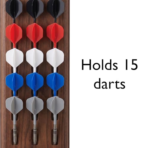 Viper Wall Mounted Dart Holder/Caddy Display, Holds 12 Steel and Soft Tip Darts - color: Cinnamon Finish
