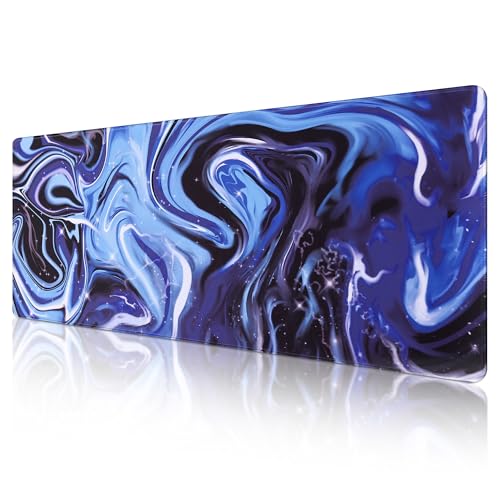 ALOANES Waterproof Mouse Pad with Durable Stitched Edge, Gaming Keyboard, Non-Slip Rubber Base, Extended Desk pad for Gamer, Office& Home, Fluid Mousepad XL(31.50"x11.81"x0.12") - color: 03- Fluid, size: XL(31.5" x 11.8")