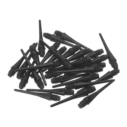 PATIKIL Plastic Dart Tips Thread, Pack Soft Tip Dart Points Replacement Dart Accessories - color: Black
