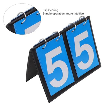 Fdit Digit Flip Scoreboard Portable Tabletop Score Keeper with Large Numbers Water PU Material for Basketball Football Volleyball Sports