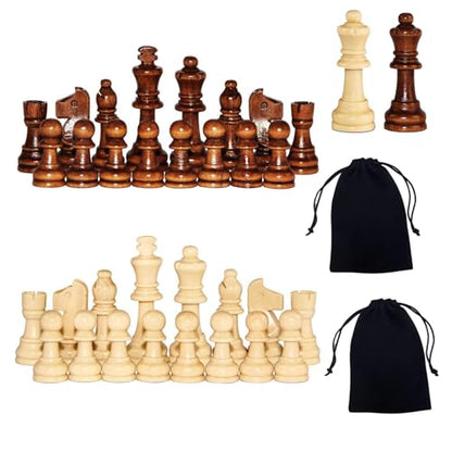 Chess Pieces, 3 Inch King Figures Chess Game Pawns Figurine Pieces, Replacement of Missing Piece, Includes Storage Bag (Chess Pieces) - color: Chess Piece
