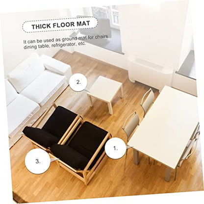 NUOBESTY Transparent Thick PVC Floor Mat Scratch Resistant Ground Protector for Tea Table Chairs Desks Bedroom and Office Use