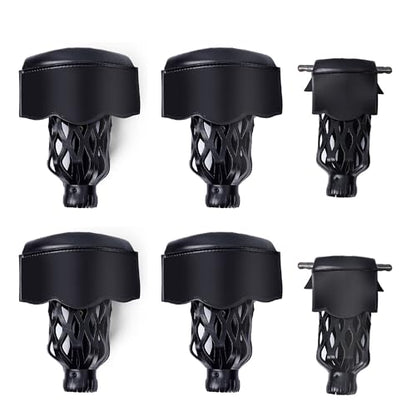 GSE Games & Sports Expert Set of 6 Heavy Duty PU Leather Billiard Pool Table Pockets, Billiard Pool Table Accessories (Several Colors & Styles Available) - color: Black - Smooth