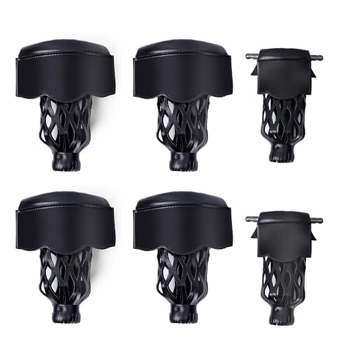 GSE Games & Sports Expert Set of 6 Heavy Duty PU Leather Billiard Pool Table Pockets, Billiard Pool Table Accessories (Several Colors & Styles Available) - color: Black - Smooth