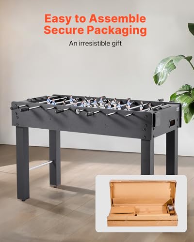 VEVOR Foosball Table, 55 inch / 42 inch Standard Size Foosball Table, Indoor Full Size Football Table for Home, Family, and Game Room, Soccer with Durable Soccer Set - size: 48IN