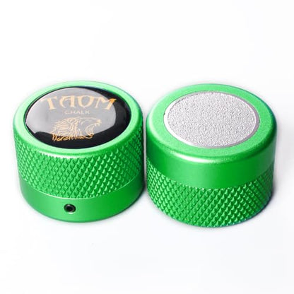 TAOM Upgrade Pool Chalk Holder Round Shaped Practical Tool Billiards Accessories Magnetic Mini Chalk Tip Case Container Round Box Billiards,Cue Tip Tool Scuffer Shaper - color: 2-Single Chalk holder-Green