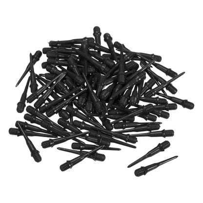 YOKIVE 60 Pcs Plastic Dart Tips, Game 2BA Thread Soft Darts Tips Replacements Dart Accessory | Indoor Outdoor Play (Black)