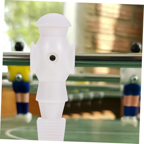 5Pcs Foosball Machine Players Replacement for Standard Table Football Game Rods White Soccer Athlete Figures for Men Clear Team Color Printing Tournament Style Accessories