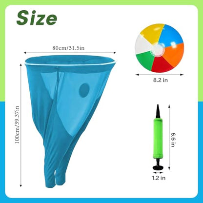 Granny Pants Yard Game - 2pcs Giant Pants with 8 Bouncy Balls and 2 Pumps, Breathable&Durable! for Giant Outdoor Games for Adults and Family, Lawn Field Game Set Gifts, Family Backyard Games