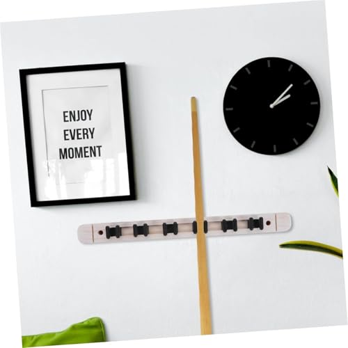 1 Set Pool Cue Holder, 6 Cues Billiard Cue Stick Wall Rack Billiard Pool Cue Wall Mounted Holder Wooden Pool Stick Rack for Game Room Billiard Clubs