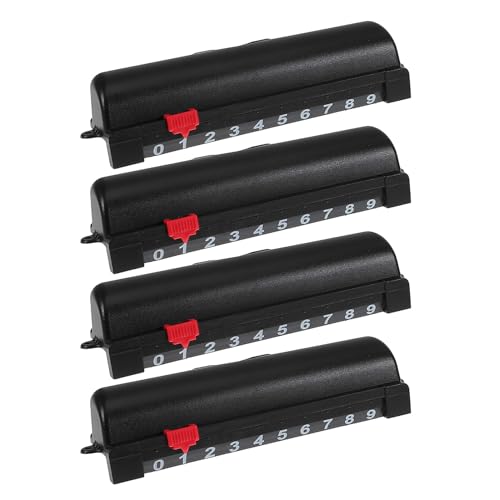 Kisangel 4pcs Tabletop Hockey Scorekeepers Plastic Score Counters for Air Hockey Table Family Game Accessories with 10-Number Scoreboard for Accurate Scoring