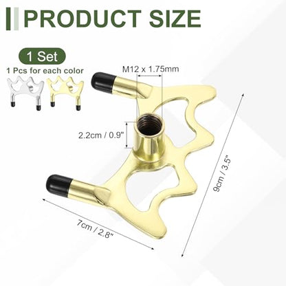 Billiard Bridge Head, Pool Cue Stick Bridge Screw-on Metal Cue Rests Billiard Accessories - color: Gold/Silver, style: Low Fork with Rubber Sleeve