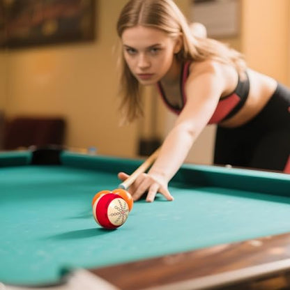 Billiard Training Cue Ball, 57.2mm Crystal White Practice Ball for Pool, Includes High-Low Direction Markings, Black Circle Markings for Precision, Ideal for Billiards Skill Development