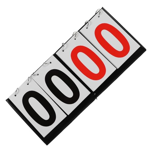POPETPOP Portable Tabletop Scoreboard with Dual Tone Flip Display Manual Score Counter for Basketball Table Tennis Cornhole and Multi-Sport Game Nights Plastic Construction with Stable Desk