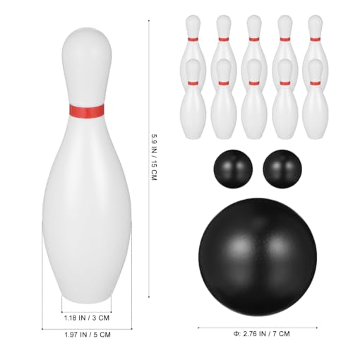 BESPORTBLE Kids Bowling Set: Includes 10 Plastic Pins & 2 Balls for Preschoolers, Garden Games, Party Fun utdoor Games for Toddlers 3-8 Years Old