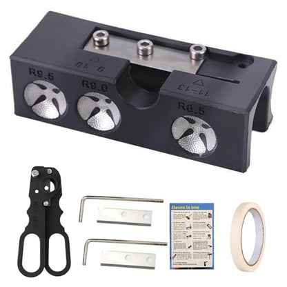 11-in-1 Aluminum Pool Cue Tip Shaper - Pool Cue Tip Tool, Cue Repair Kit, Pool Cue Shaper Accessories for Replacement and Shaping Cue Tips, Cue Tip Shaper Accessories