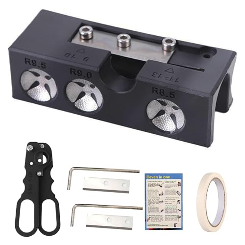11-in-1 Aluminum Pool Cue Tip Shaper - Pool Cue Tip Tool, Cue Repair Kit, Pool Cue Shaper Accessories for Replacement and Shaping Cue Tips, Cue Tip Shaper Accessories
