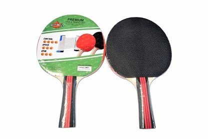 HAN'S DELTA Ping Pong Paddle Sets - 2 or 4 Player Table Tennis Paddles, Pingpong Balls & Net - Table Tennis Equipment & Ping Pong Accessories - style: Premium Set (2 Paddles+3 Balls+Retractable Net)