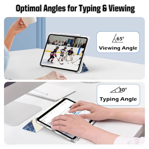 Custom Name/Number Case for iPad Pro 13/11 inch M4 2024 & 12.9 inch 6th/5th/4th/3rd Gen 2022/2021/2020/2018, with Hockey Lover's,with Pencil Holder(Anaheim Brown) - color: Anaheim Brown, size: iPad Pro Series
