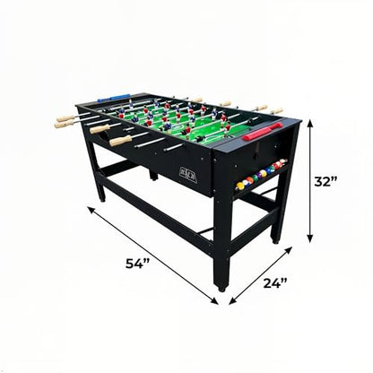 KICK Twain 48" 2-in-1 Multi-Game Table – Foosball & Billiards/Pool Table - color: Black