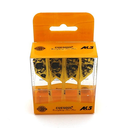 CUESOUL ROST Integrated Dart Shaft and Dart Flight Standard/Slim/Diamond/Big Wing/Tear/Diamond - color: 33mm-Big Wing Shape-Yellow Skull