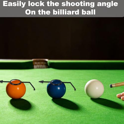 Penitue Billiards Aiming Trainer for 2-1/4" Pool Balls, Cue Shot Aiming Aid & Angle Trainer Random Color Billiard Practice Accessories