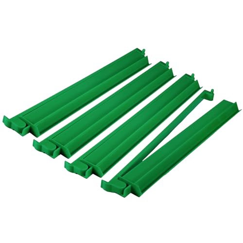 4 Pcs 18.7 Inch Green Acrylic Mahjong Tile Racks with Pushers for Game Night American Mahjong Racks Tile Set for Mah Jong Lovers and Beginners - color: Green