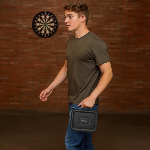 casmilee Dart Cases Hold 6 Soft Tip and Steel Darts Set, Dart Holder Bag Storage Organizer with 6 Built-in Pockets Hold Flights, Tips and Shafts Accessories (Box Only)