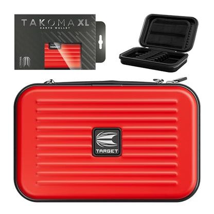 Target Darts Takoma XL Darts Wallet Case, Red – Holds 6 Darts, Protective EVA Holder with Double Zip Lock Pouches – Professional Dart Accessories - color: Red