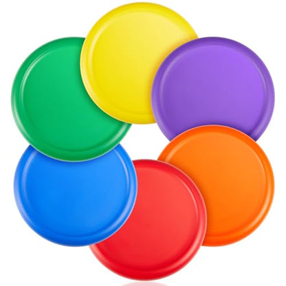 8 Inch Foam Flying Discs PE Equipment Coated Soft Flying Discs Kid Toy for Physical Education Equipment Elementary School Teaching Beach Outdoor Playing Game Sports Party Supplies, 6 Colors