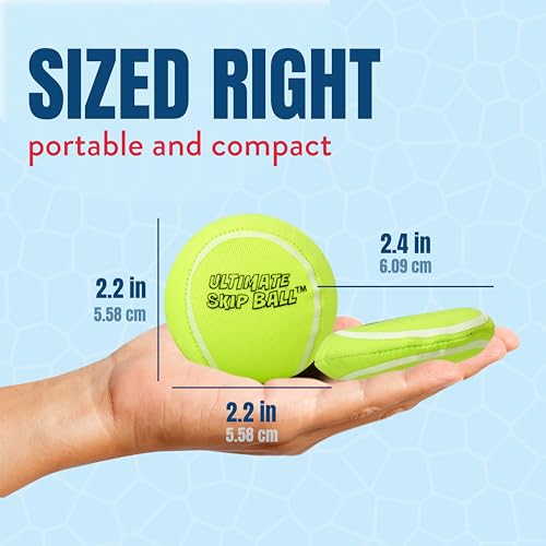 Activ Life The Ultimate Water Skip Balls, Water Bouncing Ball for Swimming Pool, Beach Toys for Friends, Family, Kids and Adults - style: Tennis