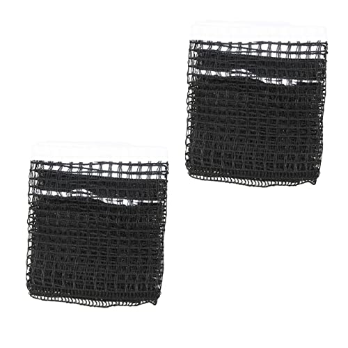 balacoo 2pcs Regulation Table Tennis Net Durable Nylon Pong Net for Use Lightweight Replacement Mesh for Home Office Classroom Play Black