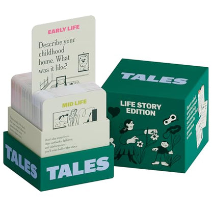 TALES 150 Life Story Interview Kit, Conversation Cards, for Grandparents, Parents, Families, Adults, Game Night, Road Trips, Dinner Table, Getting to Know You (New Edition) - color: Life Story Modern