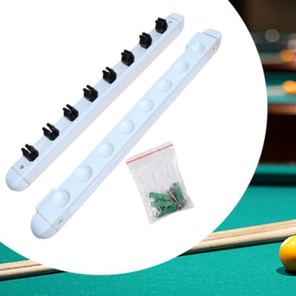 Pool Cue Rack Cue Sticks Wall Rack with Screws Space Saver Professional Wall Mount Billiard Pool Cue Holder for Clubhouse