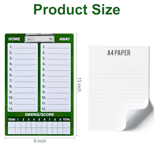 Baseball Lineup Board for Dugout, Double-Sided Dry Erase Clipboard Coaching Clipboard for Baseball, Softball, Softball Lineup Board with Marker, Baseball Coaching Accessories - style: BaseballBoard-Small