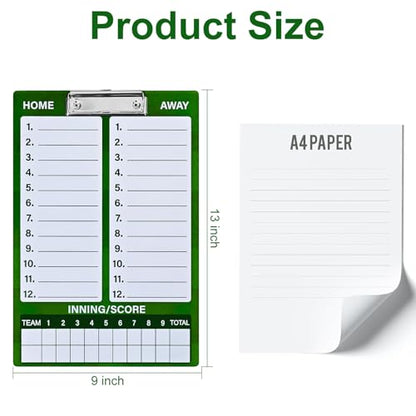 Baseball Lineup Board for Dugout, Double-Sided Dry Erase Clipboard Coaching Clipboard for Baseball, Softball, Softball Lineup Board with Marker, Baseball Coaching Accessories - style: BaseballBoard-Small